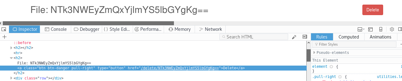 Enlace para borrar archivo Enlace para borrar archivo